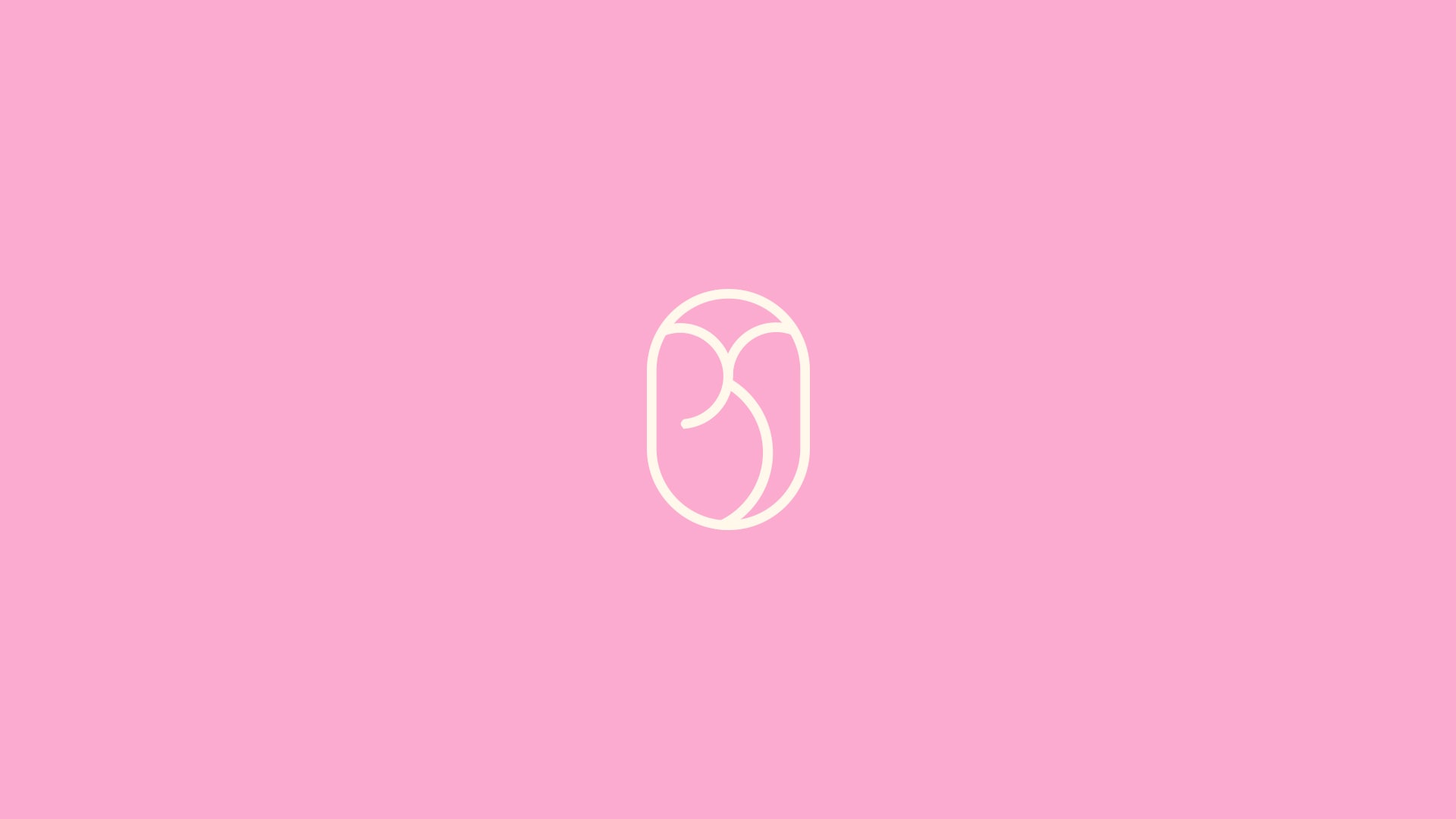 Símbolo da Dra. Maria Baracat em creme sobre fundo rosa